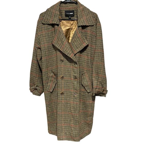 Fashion Nova Warm Up To Me Trench Coat - Taupe/Burgundy - Picture 4 of 10